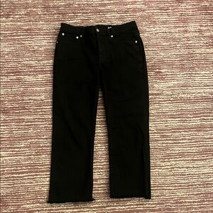 J. Crew Black Demi Boot Crop Jeans
